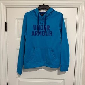 Under Armour Teal Blue Hooded Sweatshirt with Logo